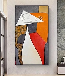 abordables -picasso peinture à l'huile célèbre abstrait peint à la main art mural sur toile moderne décor à la maison cadeau roulé toile sans cadre salon non étiré