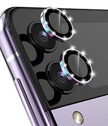 preiswerte -1 Set Kamera Schutzfolie Für Samsung Galaxy Z Flip 7 Z Flip 5 Z Flip 4 Gehärtetes Glas Aluminium-Legierung 9H Härte Anti-Fingerprint Diamant Kratzfest