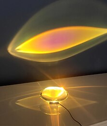 preiswerte -Sunset Lampe Sonnenuntergang Regenbogen Projektor Lichter, Italienische Design Tisch-Nachtlampe, LED Kristall Auge des Himmels, Eiförmige Lampen für Wohnzimmer, Schlafzimmer