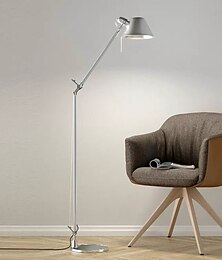 economico -lampada da terra lampada da terra regolabile architetto braccio oscillante lampada da lettura in piedi con base in metallo lampada da studio dal design moderno con interruttore per soggiorno camera