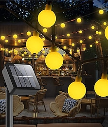 cheap -Mini Globe String Lights Solar LED Fairy String Lights Christmas Lights 12M 100LED 5M 20LED  Outdoor Waterproof IP65 Camping Flexible Holiday Lights for Garden Christmas Party Yard Decoration
