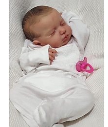 cheap -20 inch Reborn Doll Baby & Toddler Toy Reborn Toddler Doll Doll Reborn Baby Doll Baby Reborn Baby Doll Newborn lifelike Gift Hand Made Non Toxic 3/4 Silicone Limbs and Cotton Filled Body with Clothes