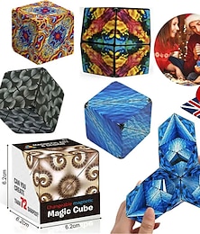 お買い得  -Variety Changeable Magnetic Magic Cube Anti Stress 3D Office Hand Flip Puzzle Stress Reliever Autism Collection Kids Fidget Toys