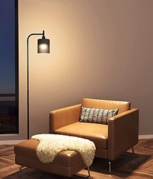 baratos -Lâmpada de chão led com abajur de vidro fosco suspenso e lâmpada led inteligente ou dupla cor única adequada para lâmpada de poste alto na sala de estar do quarto e escritório ac220v ac110v