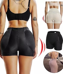 abordables -Femme Noir Abricot Couleur unie / unie Taille elastique Élévation de la hanche Sortie Sous-vêtements Slim M