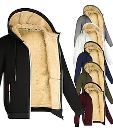 abordables -Homme Veste Capuche Veste coupe vent Veste Polaire de Randonnée Extérieur Coupe Vent Chaud Respirable Poids Léger Pardessus Veste Hiver Trench Pêche Escalade Fonctionnement Rouge vin Vert Véronèse