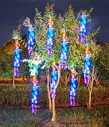 economico -pioggia di meteoriti luci a pioggia all'aperto natale appeso petardo luce della stringa neve che cade goccia di pioggia ghiacciolo lucine per albero di natale decorazione del giardino ac110v -220v eu