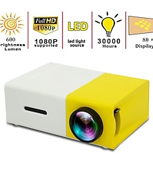 levne -yg300 pro/plus mini přenosný projektor 1080p HD projektor domácí kino s hdmi av tf usb audio rozhraním a dálkovým ovládáním pro více obrazovek pro kreslený film, dárek pro děti, venkovní domácí film