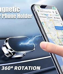 abordables -Support de téléphone pour tableau de bord Type magnétique Ajustable Rotation à 360 degrés Support de téléphone pour Automatique Compatible avec Tous les téléphones portables Accessoire de Téléphone