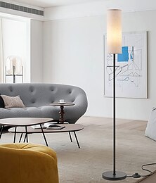 economico -lampada da terra moderna in soggiorno paralume in tessuto lampada ad alto palo in camera da letto lampada alta 65 pollici adatta per la lettura della stanza dei bambini dell'ufficio e la decorazione