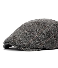 billiga -Herr Platt mössa Tweed Keps Svart Kaffe Bomull Pärlor Splitsa Enkel Elegant och modernt Retro Gata Vardag Helgen Rand Bärbar Komfort Mode