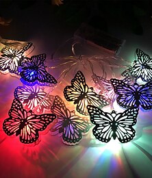 economico -farfalla led luci della stringa leggiadramente alimentato a batteria 3m-20led 1.5m-10led ferro arti vacanze di natale giardino decorazione della casa appendere le luci