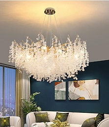 halpa -led kattokruunut modernia luksusta, 60cm kultakristalli kodin sisustukseen keittiö makuuhuone rauta art puun oksavalaisin luova lampun valo 85-265v