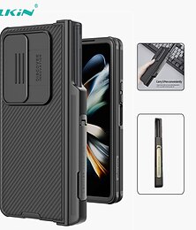 levne -telefon Carcasă Pro Samsung Galaxy Z Fold 4 Zadní kryt Držák na tužky Chránič objektivu fotoaparátu Stojánek TPU