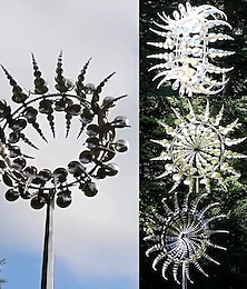cheap -Unique and Magical Metal Windmill - 3D Outdoor Wind Kinetic Sculpture Move with The Wind - Metal Wind Spinners Suitable for Garden Terrace Lawn Yard Landscape Decoration