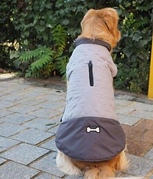 Χαμηλού Κόστους -Dog Down Coat Waterproof Windproof Reversible Dog Winter Coat Lightweight Warm Dog Jacket Reflective Dog Vest Coat Apparel Cold Weather Dog Clothes For Small Medium Large Dogs Red-m