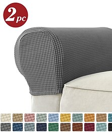 abordables -2 uds fundas elásticas para reposabrazos spandex jacquard fundas para brazos protector suave y elástico para sillas sofá fundas para sillón sofá reclinable