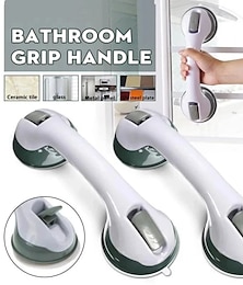 cheap -Shower Anti-Slip Grab Bar,Bathroom Strong Vacuum Suction Cup Handle Anti-slip Support Helping Grab Bar for elderly Safety Handrail Bath Shower Grab Bar