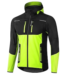 voordelige -INBIKE Voor heren Wielrenjack Windjack Fleece jas Winter Thermisch Warm waterdicht Winddicht Ademend Fietsen Jack Winterjack Bergracen Wegwielrennen Stadsfietsen Groen Wielrenkleding