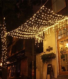 cheap -LED Window Curtain String Light Christmas Lights DC31V Twinkle Star 3Mx3M  6Mx3M 600LEDs for Christmas Wedding Party Home Garden Yard Outdoor Indoor Wall Decoration Lighting EU US AU UK Plug