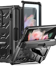 Χαμηλού Κόστους -Θήκη τηλεφώνου για Samsung Galaxy Z Fold 4 Z Fold 3 Σαγματοποιού Θήκη Θέση Μολυβιού Μαγνητική Αναστρέψιμη Μονόχρωμη Σιλικόνη