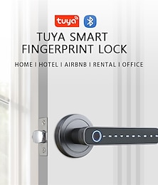 ieftine -Wafu tuya încuietoare inteligentă a ușii pentru birou acasă încuietoare de mâner cu amprentă digitală a ușii de interior încuietoare ușii cu intrare fără cheie încuietoare electrică de securitate