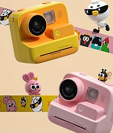 Недорогие -Детская камера мгновенной печати Термопечатающая камера 1080p HD цифровая камера с 3 рулонами бумаги для печати видео фото для детей игрушки мальчик девочки рождественский подарок