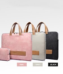 Χαμηλού Κόστους -Waterproof PU Leather Laptop Bag Case Casual Notebook Handbag For Women 13.3 14 15.6 inch Briefcase For Macbook Air Pro Xiaomi HP Lenovo Dell