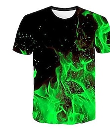 Недорогие -Дети Мальчики Футболка Тройник Графика С короткими рукавами Crewneck Детский Топ на открытом воздухе Мода Круто Лето Розовый 3-12 лет