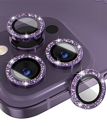 voordelige -1 set Cameralensbeschermer Voor Apple iPhone 16 iPhone 15 Pro Max Plus iPhone 14 13 12 11 Pro Max Plus Mini SE Aluminiumlegering 9H-hardheid Anti-vingerafdrukken Diamant Krasbestendig