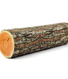 abordables -bois naturel design bûche coussin de chaise douce oreillers bois rond grain souche coussins décoratifs en forme