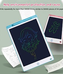 abordables -Tablette d'écriture lcd 12 pouces tablette à dessin et tableau de griffonnage pour enfants avec ligne colorée et plus lumineuse excellents jouets éducatifs cadeaux pour 3 4 5 6 7 ans garçons filles