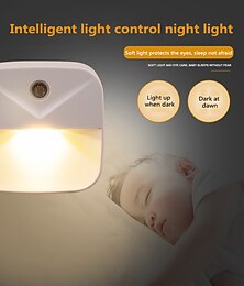 abordables -enchufe en luces de noche led sensor de movimiento anochecer al amanecer lámpara de noche 1/3/6pcs eu us plug control de luz inteligente luz de noche led hogar dormitorio cocina dormitorio iluminación