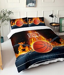 billiga -3d sängkläder sport basket baseball tryck påslakan sängkläder set täcke täcke med 1 tryck tryck påslakan eller täcke， 2 örngott för dubbel/drottning/kung