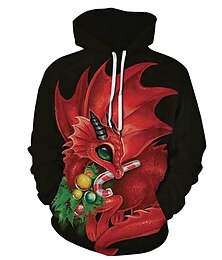 cheap -Dinosaur Ugly Christmas Sweater / Sweatshirt Hoodie Pullover Men's Women's Christmas Christmas Carnival Masquerade Christmas Eve Adults Party Christmas Polyester Top