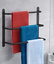 economico -Portasalviette bagno multistrato mensola bagno moderno in acciaio inox lucido Portasalviette a 3 piani da parete 45/60 cm