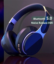 abordables -Casque sans fil réduction de bruit Bluetooth 5.0 écouteurs pliables HiFi 9D basse stéréo écouteurs sportif avec microphone