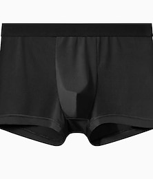 cheap -Men's 6 Pack Underwear Basic Panties Boxers Underwear Briefs Ice Silk Breathable Soft Pure Color Mid Waist Black Navy Blue