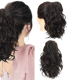 abordables -Coletas Clásico / Fácil vestidor / Cómodo Pelo sintético Pedazo de cabello La extensión del pelo Rizado Corta Fiesta / Ropa Cotidiana / Fiesta y Noche