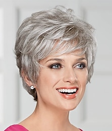cheap -Classic Short Wig with Enviable Volume and Textured Layers / Multi-Tonal Shades of Blonde