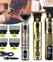 economico -t9 usb macchina da taglio per capelli elettrico professionale uomo rasoio trimmer nuovo ricaricabile barba trimmer barbiere strumenti per il taglio dei capelli