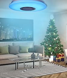 billiga -led taklampa med bluetooth högtalare 15.7in 36w högkvalitativ högtalare rgb färgbyte app fjärrkontroll för hemmafest stjärnljus ac220v