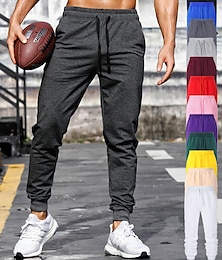 cheap -Men's Joggers Sweatpants Pocket Drawstring Bottoms Casual Athleisure Cotton Breathable Soft Sweat wicking Fitness Gym Workout Running Sportswear Activewear Solid Colored Black White Yellow