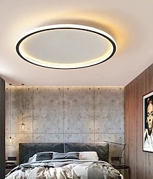 preiswerte -1-flammige neue led-deckenleuchte rund ultradünn einfaches rundes design deckenleuchte metall schlafzimmer lampe nordisch kreativ haushalt büro studium Esszimmerlampe 28w nur dimmbar mit fernbedienung