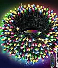 billige -julelys fairy string lights innendørs utendørs usb med fjernkontroll 10m 20m mørkegrønn wire string lights 100/200 leds 17key fjernkontroll klyngelys ferielys usb ferie bryllup juletre dekorativ lampe
