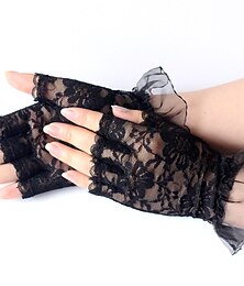 cheap -Lace Wrist Length Glove Simple / Lace With Pure Color Wedding / Party Glove