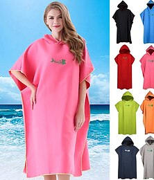 voordelige -omkleedjas poncho handdoek met capuchon sneldrogende lichtgewicht omkleedhanddoek extra lang van microvezel surfponcho universele maat voor mannen vrouwen volwassenen, geschikt voor zwemmen, surfen