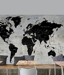 abordables -Carte du monde papier peint mural revêtement mural autocollant peler et coller amovible pvc/vinyle matériel auto-adhésif/adhésif requis décoration murale pour salon cuisine salle de bain