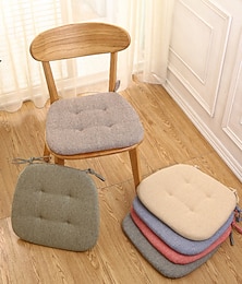 זול -כרית כרית כיסא אוכל כרית מושב קצף זיכרון מונע החלקה עם קשירות כיסוי מושב בצורת U תערובת כותנה