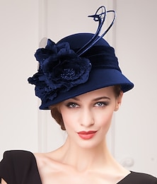 economico -di modo delle signore di lana partito / cappello casuale / esterno con fiori (più colori)